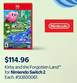 Walmart Kirby and the Forgotten Land for Nintendo Switch 2 offer