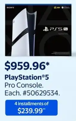 Walmart PlayStation 5 Pro Console offer