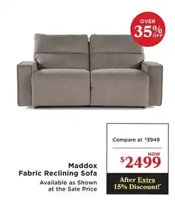 La Z Boy Maddox Fabric Reclining Sofa offer