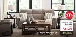 La Z Boy Jay Fabric Reclining Sofa offer