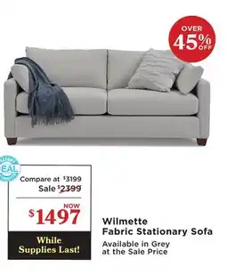 La Z Boy Wilmette Fabric Stationary Sofa offer