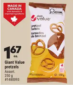 Giant Tiger Giant Value pretzels offer