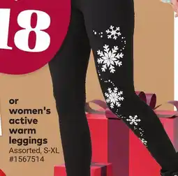 Giant Tiger women's active warm leggings offer