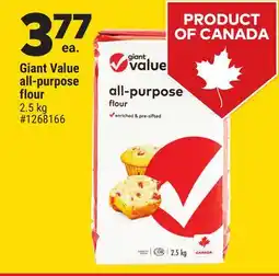 Giant Tiger Giant Value all‐purpose flour offer