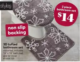 Giant Tiger 3D tufted bathroom set offer