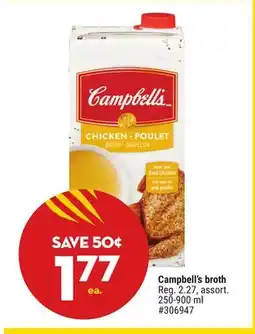 Giant Tiger Campbell's broth offer