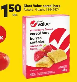 Giant Tiger Giant Value cereal bars offer