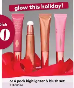 Giant Tiger 4 pack highlighter & blush set offer