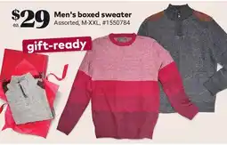 Giant Tiger Men's boxed sweater offer