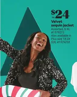 Giant Tiger Velvet sequin jacket offer