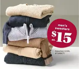 Giant Tiger men's sweaters offer