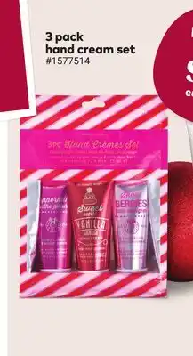 Giant Tiger 3 pack hand cream set offer