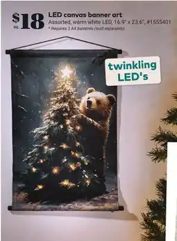 Giant Tiger LED canvas banner art offer