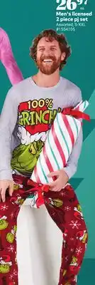 Giant Tiger Men's licensed 2 piece pj set offer