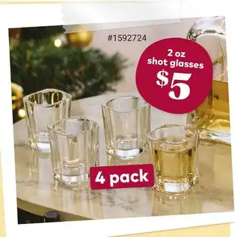 Giant Tiger 2 oz shot glasses offer