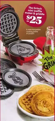 Giant Tiger The Grinch mini waffle maker & griddle offer