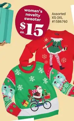 Giant Tiger women's novelty sweater offer