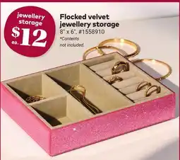 Giant Tiger Flocked velvet jewellery storage offer
