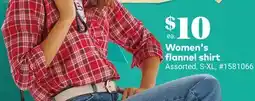 Giant Tiger Women's flannel shirt offer
