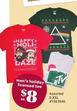 Giant Tiger men's holiday licensed tee offer