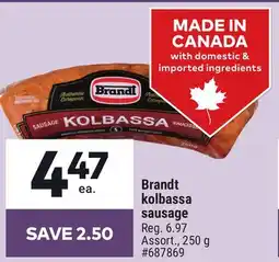 Giant Tiger Brandt kolbassa sausage offer