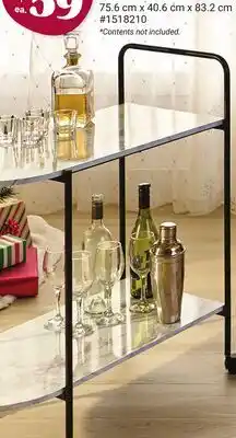 Giant Tiger faux marble bar cart offer