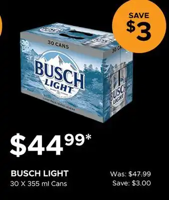 The Beer Store BUSCH LIGHT offer