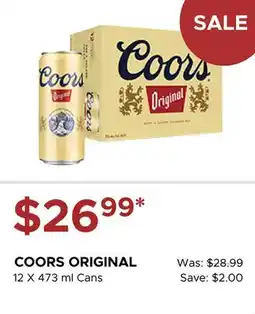 The Beer Store COORS ORIGINAL offer