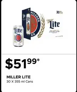 The Beer Store MILLER LITE offer