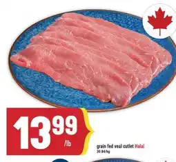 Marché Adonis Grain fed veal cutlet Halal offer