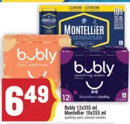 Marché Adonis Bubly 12x355 ml Montellier 10x355 ml offer