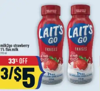 Marché Adonis Milk2go strawberry 1% flav.milk offer