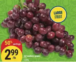 Marché Adonis Red seedless grapes offer