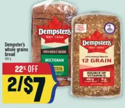 Marché Adonis Dempster's whole grains bread offer