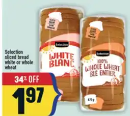 Marché Adonis Selection sliced bread white or whole wheat offer