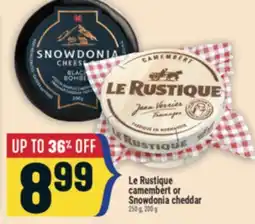 Marché Adonis Le Rustique camembert or Snowdonia cheddar offer