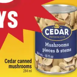 Marché Adonis Cedar canned mushrooms offer