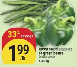 Marché Adonis Green sweet peppers or green beans offer