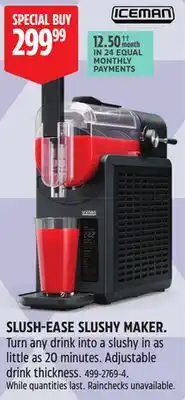 Canadian Tire Iceman SLUSH-EASE SLUSHY MAKER offer