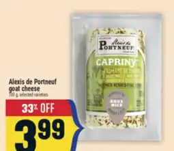 Marché Adonis Alexis de Portneuf goat cheese offer