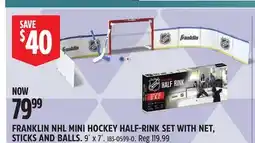 Canadian Tire FRANKLIN NHL MINI HOCKEY HALF-RINK SET WITH NET offer