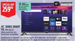Canadian Tire Magnavox 43˝ ROKU SMART TV offer