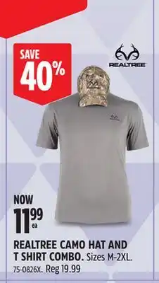 Canadian Tire REALTREE CAMO HAT AND T SHIRT COMBO offer