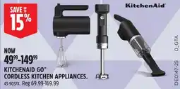 Canadian Tire KITCHENAID GO CORDLESS KITCHEN APPLIANCES offer