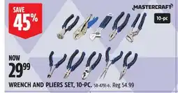 Canadian Tire Mastercraft WRENCH AND PLIERS SET offer