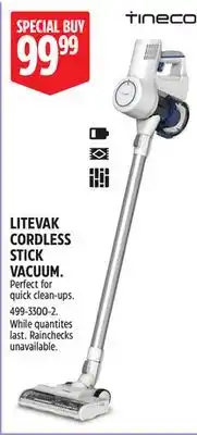 Canadian Tire Tineco LITEVAK CORDLESS STICK VACUUM offer