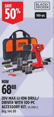 Canadian Tire Black-Decker DRIVER WITH 100-PC ACCESSORY KIT offer