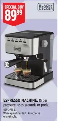Canadian Tire BLACK+DECKER ESPRESSO MACHINE offer