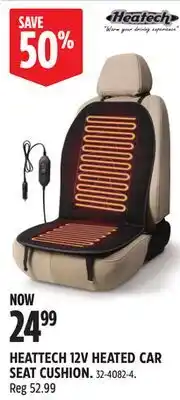 Canadian Tire HEATTECH 12V HEATED CAR SEAT CUSHION offer