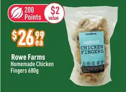 Healthy Planet Rowe Farms Homemade Chicken Fingers offer